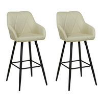 BARSTUHL 2er-Set Polsterbezug Grün Darien - Grün, Textil/Metall (47/104/47cm) - Beliani