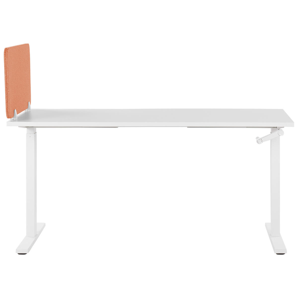 SCHREIBTISCHTRENNWAND 80 x 40 cm Hellrot Wally - Rot, Textil (80/40/2cm) - Beliani