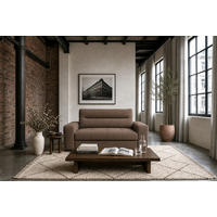 2-SITZER Carlisle Flachgewebe Braun 183/97/93 cm - Dunkelbraun, Kunststoff/Textil (183/93/97cm) - foamnova