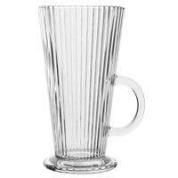 LATTE-GLAS hoch geriffelt mit Griff transparent - Klar, Glas (0.3L) - Orion 