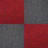 TEPPICHFLIESEN 50 x 50cm Fieberrot & Kohle-Schwarz 10m² - Dunkelrot, Textil (50/50/1cm) - Monstershop