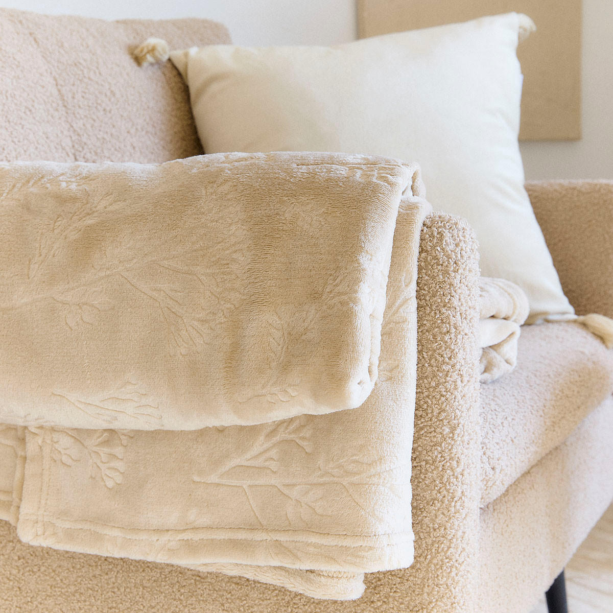DECKE Mirimo Beige 150/200 cm - Beige, Textil (150/200cm) - Homla