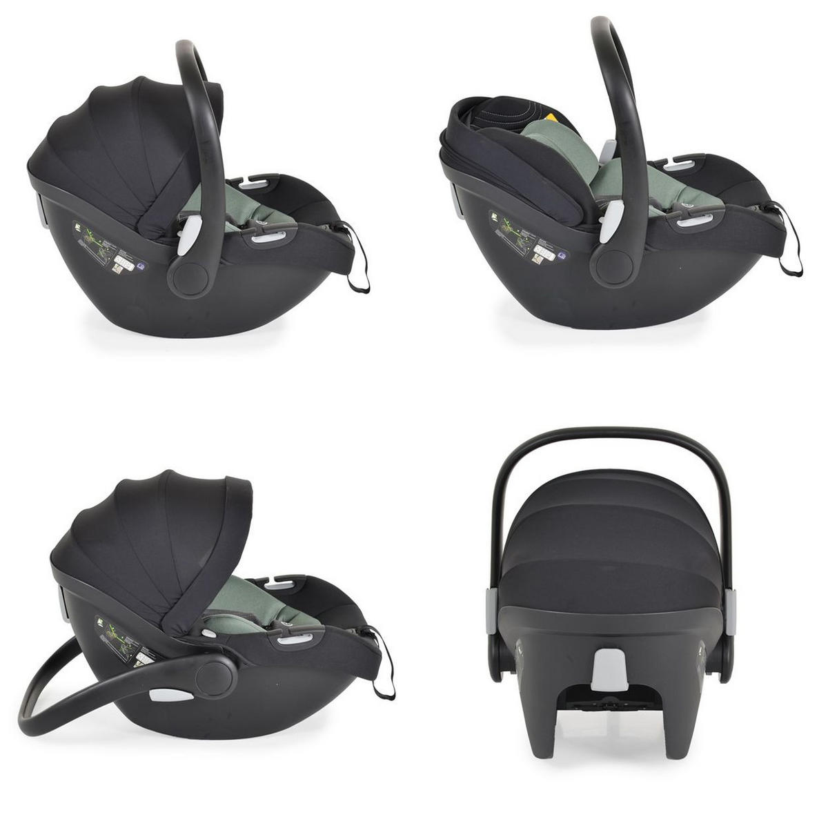 BABYSCHALE i-Size (40 - 83 cm) grün Gruppe 0+ Gurt, verstellbare Kopfstütze - Grün, Kunststoff (43/68/56cm) - Cangaroo
