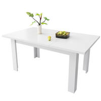 ESSTISCH 120/70/75 cm weiß mit verstecktem Stauraum - Weiß, Holzwerkstoff (120/70/75cm) - OKWISH