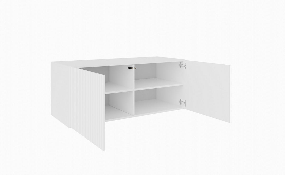 LOWBOARD VAREN 100/41/40 cm, Hängender TV-Schrank Weiß - Weiß, Holzwerkstoff (100/41/40cm) - MASSENO