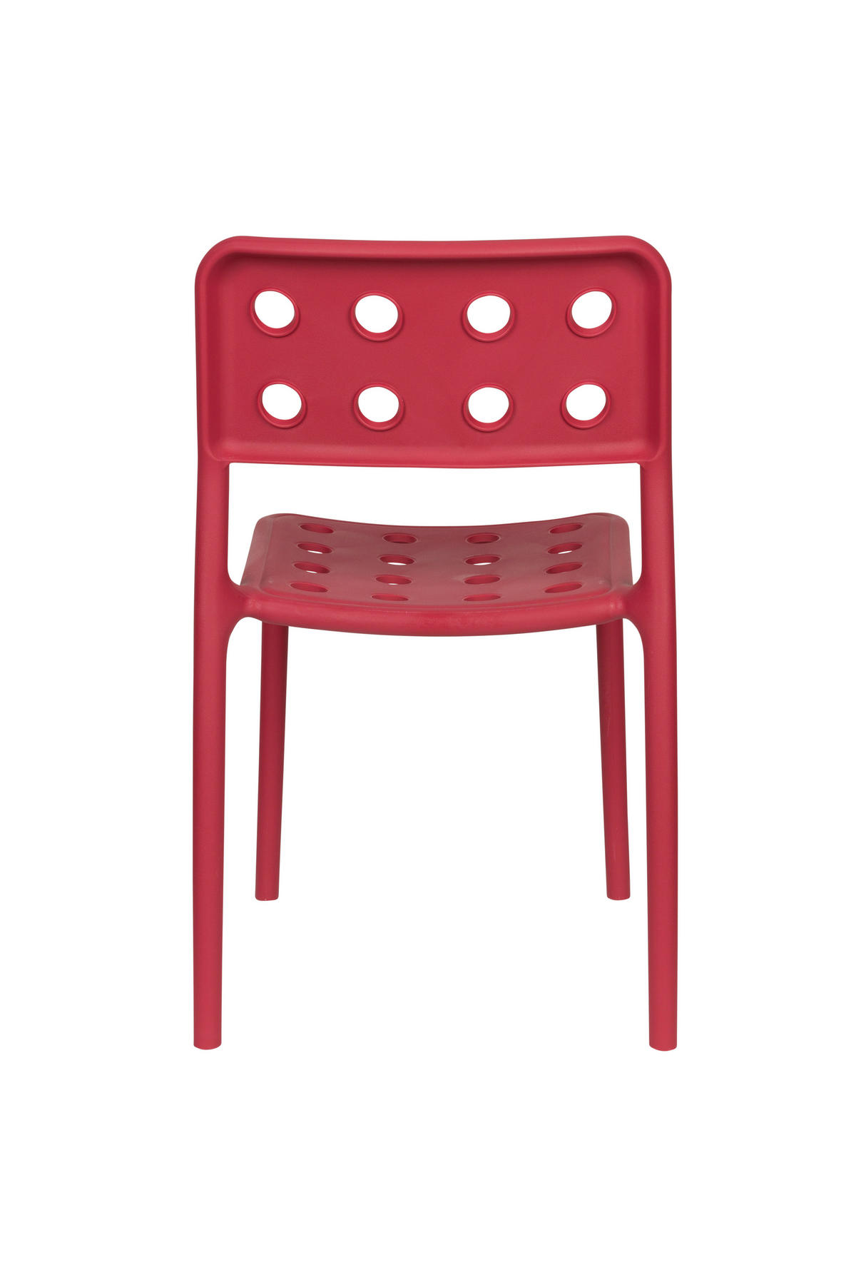 ESSZIMMERSTUHL Serra - Rot - 53/45.5/80 cm - 4er-Set - Rot, Kunststoff (45.5/80/53cm)