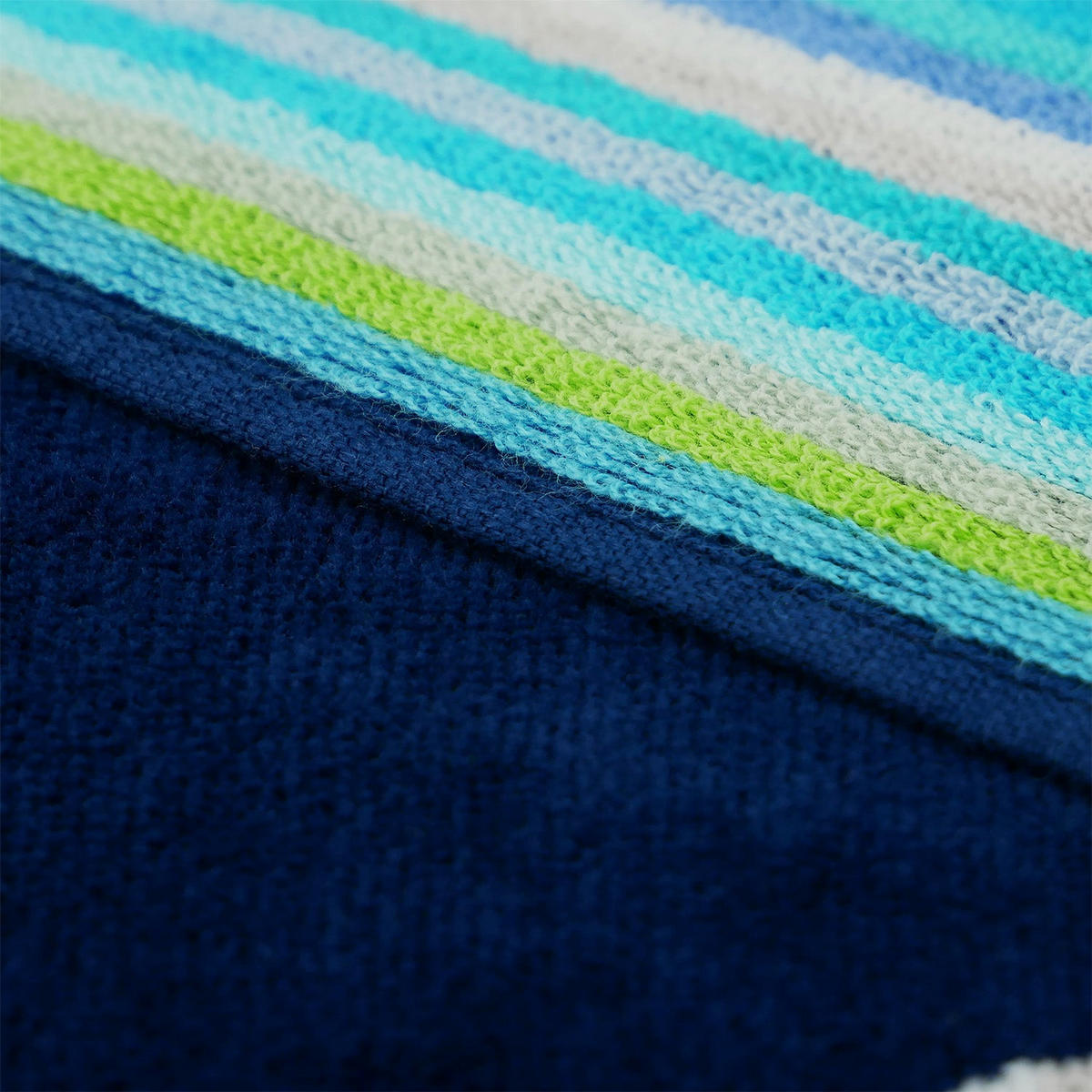 STRANDTUCH aus Veloursfrottee Jacquard Blau 140x180 400g/m² - Calypso - Blau, Textil (140/180cm) - LE COMPTOIR DE LA PLAGE