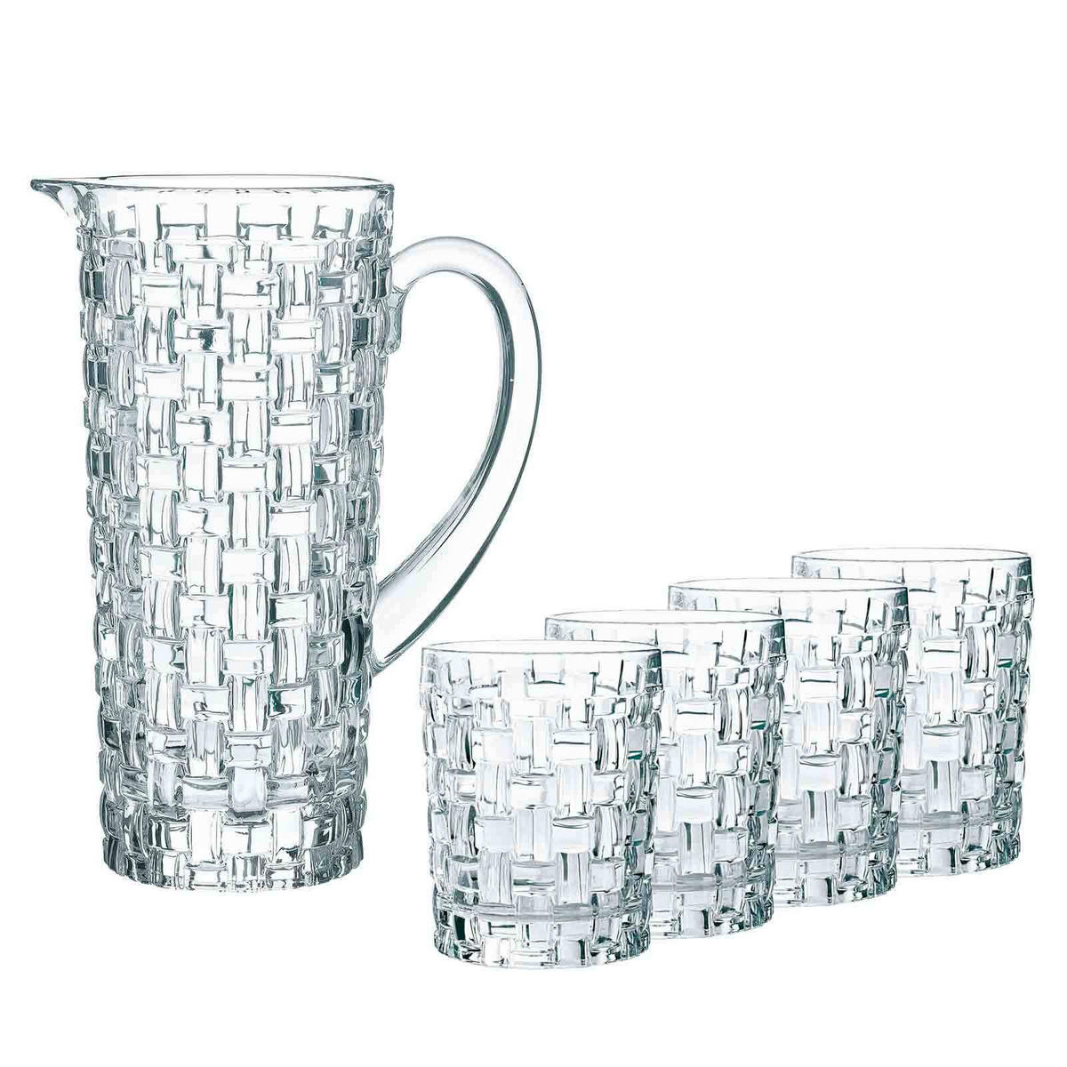 BECHER- UND KRUG-SET Bossa Nova transparent 5er Set - Transparent, Glas - Nachtmann