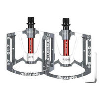 FAHRRADPEDALE Aluminium 9/16 Zoll Set Silber - Silberfarben, Metall (10/1.7/12cm)