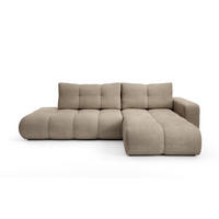 ECKSOFA DUCA R-S Grau Chenille mit Schlaffunktion - Grau, Holz (266.5/266.5cm) - MASSENO