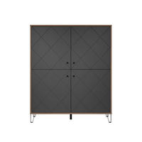 HIGHBOARD Touch Graphitfarben - Graphitfarben, Holzwerkstoff (123/136/40cm) - ebuy24