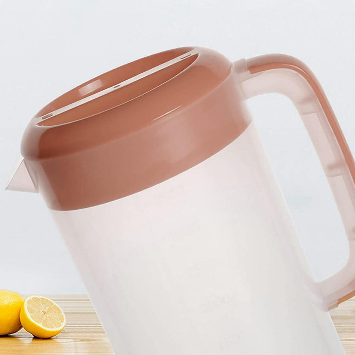 KRUG 2er Set Kunststoff 4 Liter mit Griff und Messskala - Transparent, Kunststoff (16.5/16.5cm)