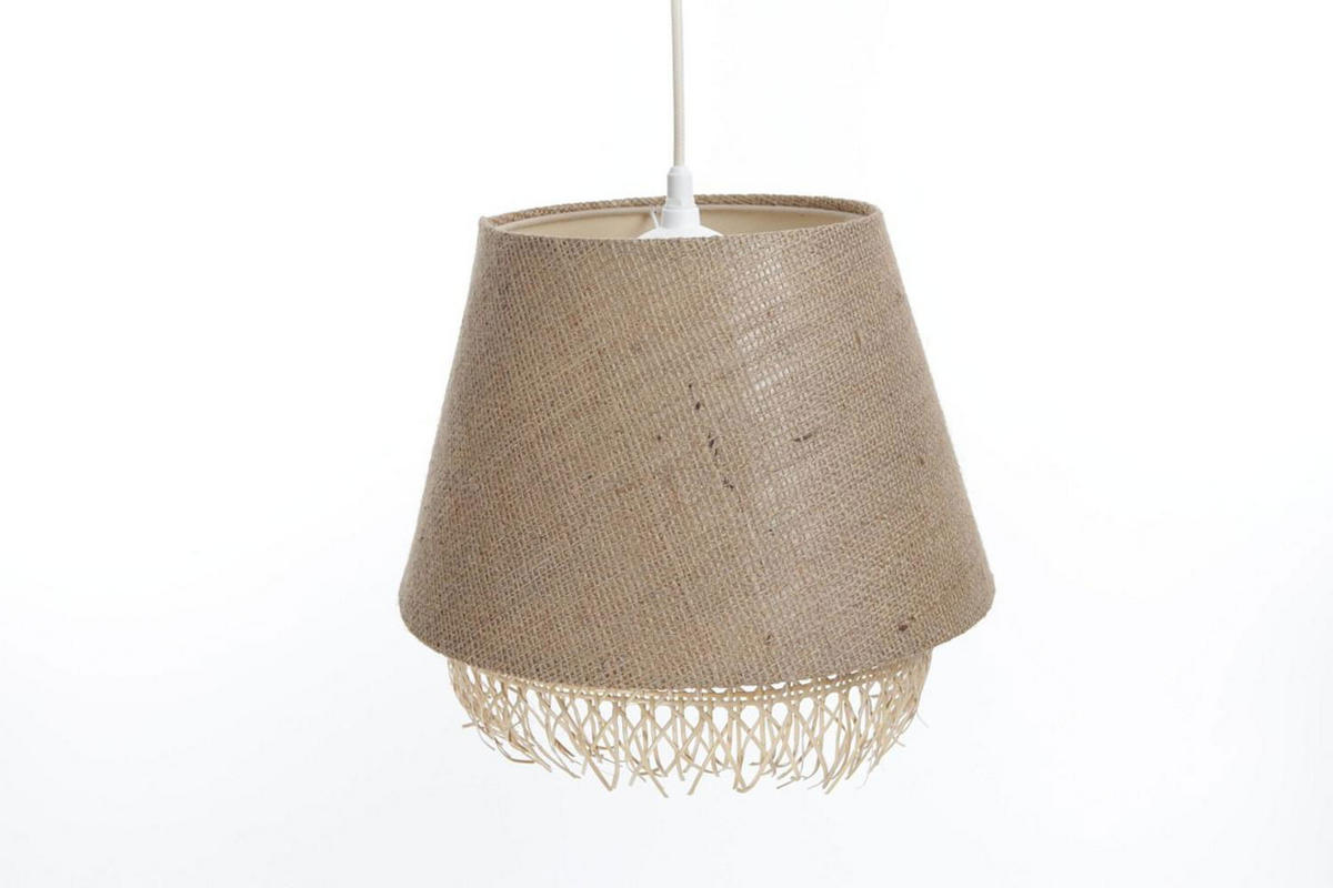 HÄNGELEUCHTE Beige 30/27 cm - Beige, Naturmaterialen (30/1.3/27cm) - ONZENO
