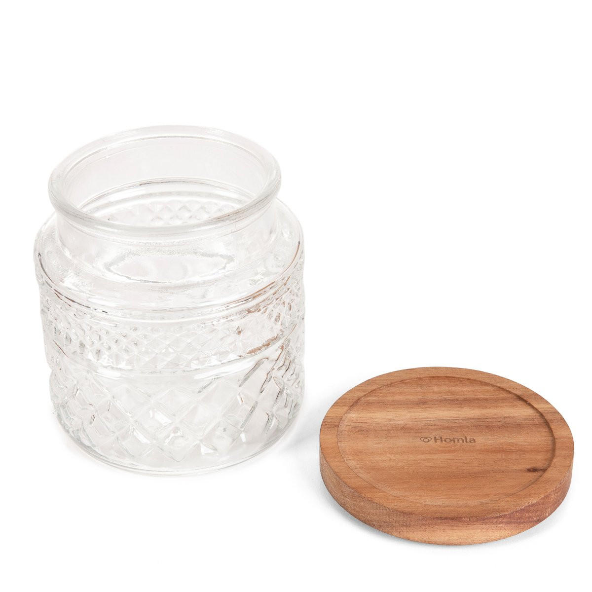 BEHÄLTER Moladri 1 l 4er-Set - Transparent, Glas (13/14/13cm) - Homla