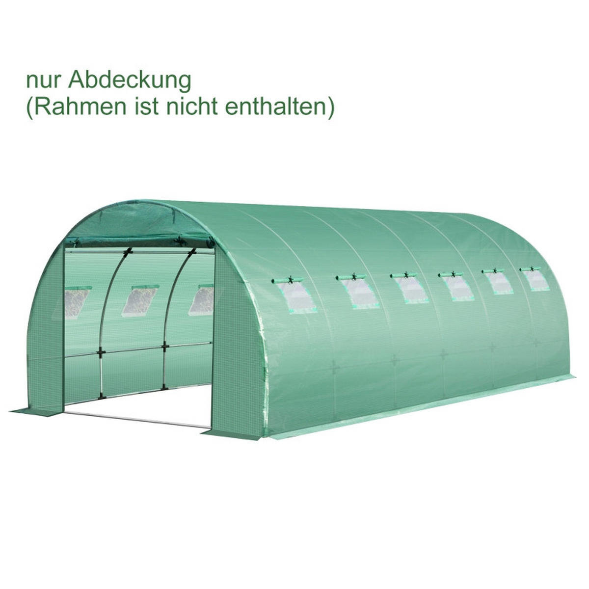 GEWÄCHSHAUSFOLIE 6x3x2 m UV Schutz grün - Grün, Kunststoff (600/200/300cm) - Fortuna Lai
