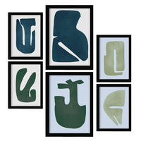 POSTER Set Mit 6 Feine Geschicklichkeit A3 & A4 Schwarzer Rahmen - Schwarz, Papier (29/3cm) - Nacnic