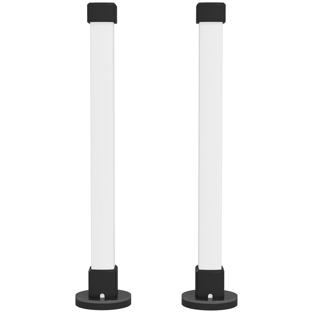 TISCHLAMPE 2er-Set, App- und Fernsteuerung, Weiß - Weiß, Kunststoff (6/6/32.5cm) - HOMCOM