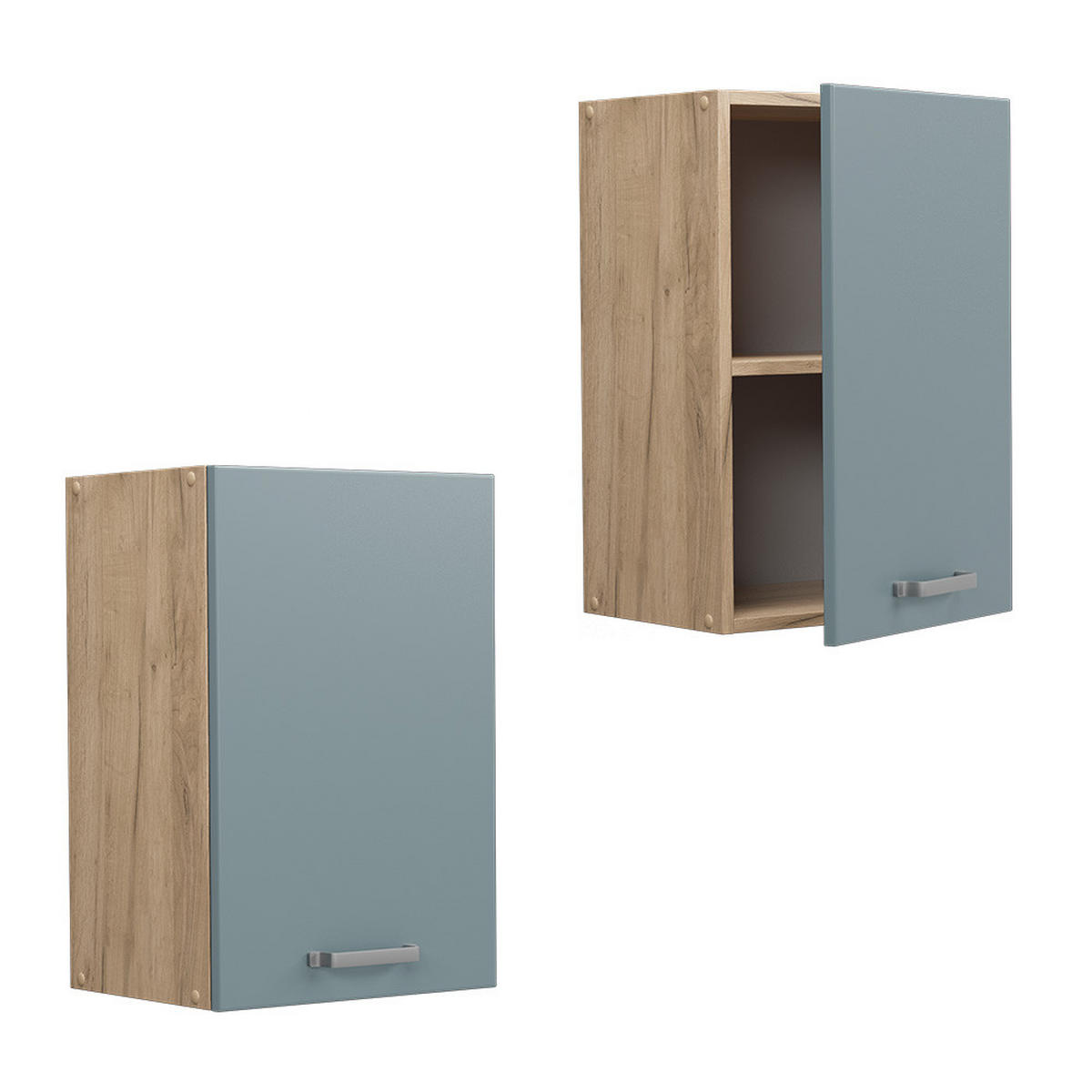 HÄNGESCHRANK R-Line Blau-Grau 40 cm - Honigeiche/Eiche Wotan, Holzwerkstoff (40/60/31cm) - Vicco