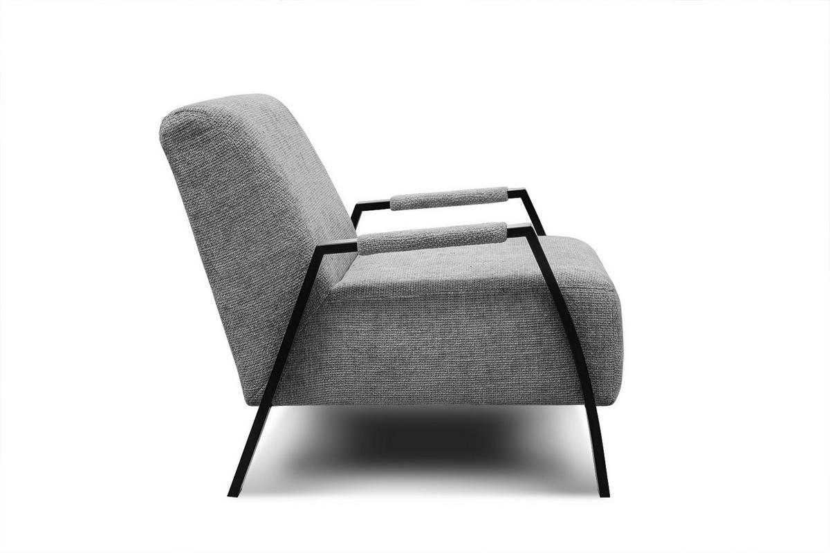 SESSEL KOBE, grau - Schwarz/Grau, Holz/Textil (72/76/90cm) - Courtois Laville