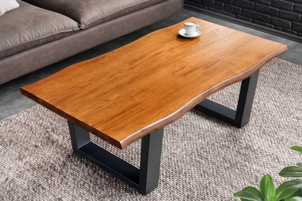 COUCHTISCH GENESIS Akazie rechteckig Braun 110cm - Braun, Holz/Metall (59/110/45cm) - riess-ambiente