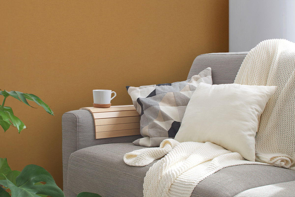 VLIESTAPETE Orange 53/1005 cm - Orange, Textil (53/1cm) - KUNSTLOFT