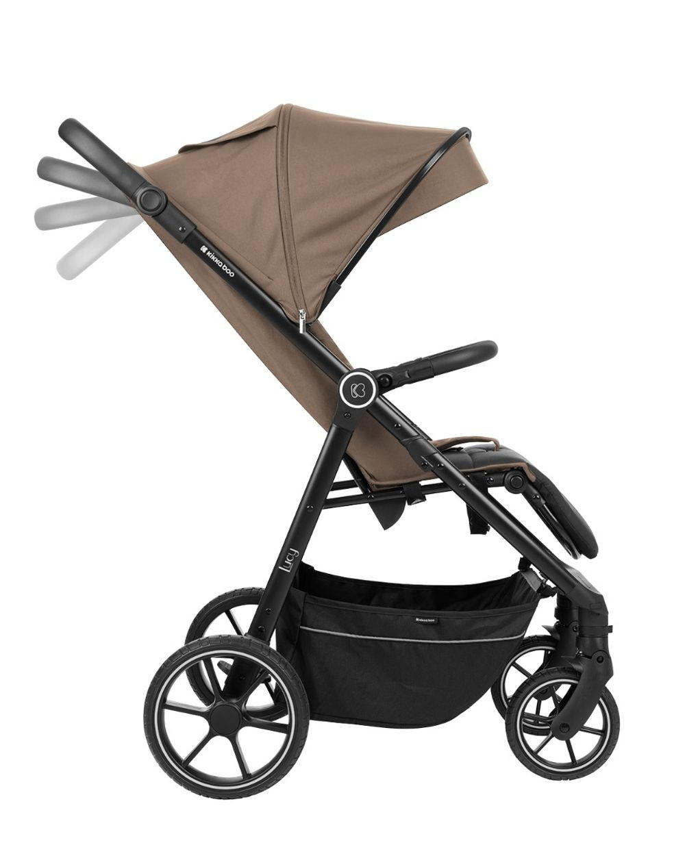 BUGGY Lucy Gurt beige Rückenlehne verstellbar Federung Hinterradbremse - Beige, Metall (74/54/104cm) - Kikka boo