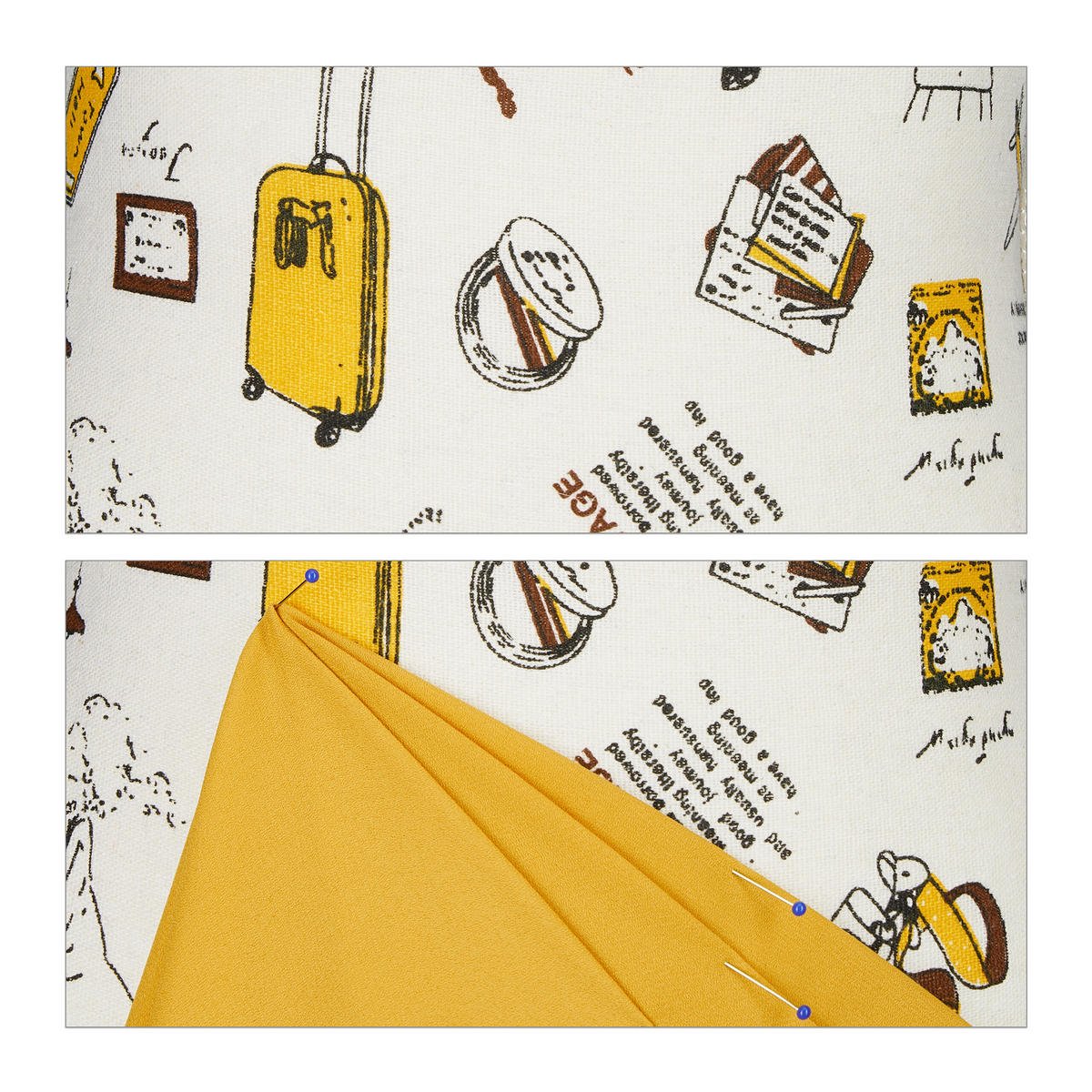 KRAJČÍRSKA busta - viacfarebná, drevo/textil (41/34cm) - Relaxdays