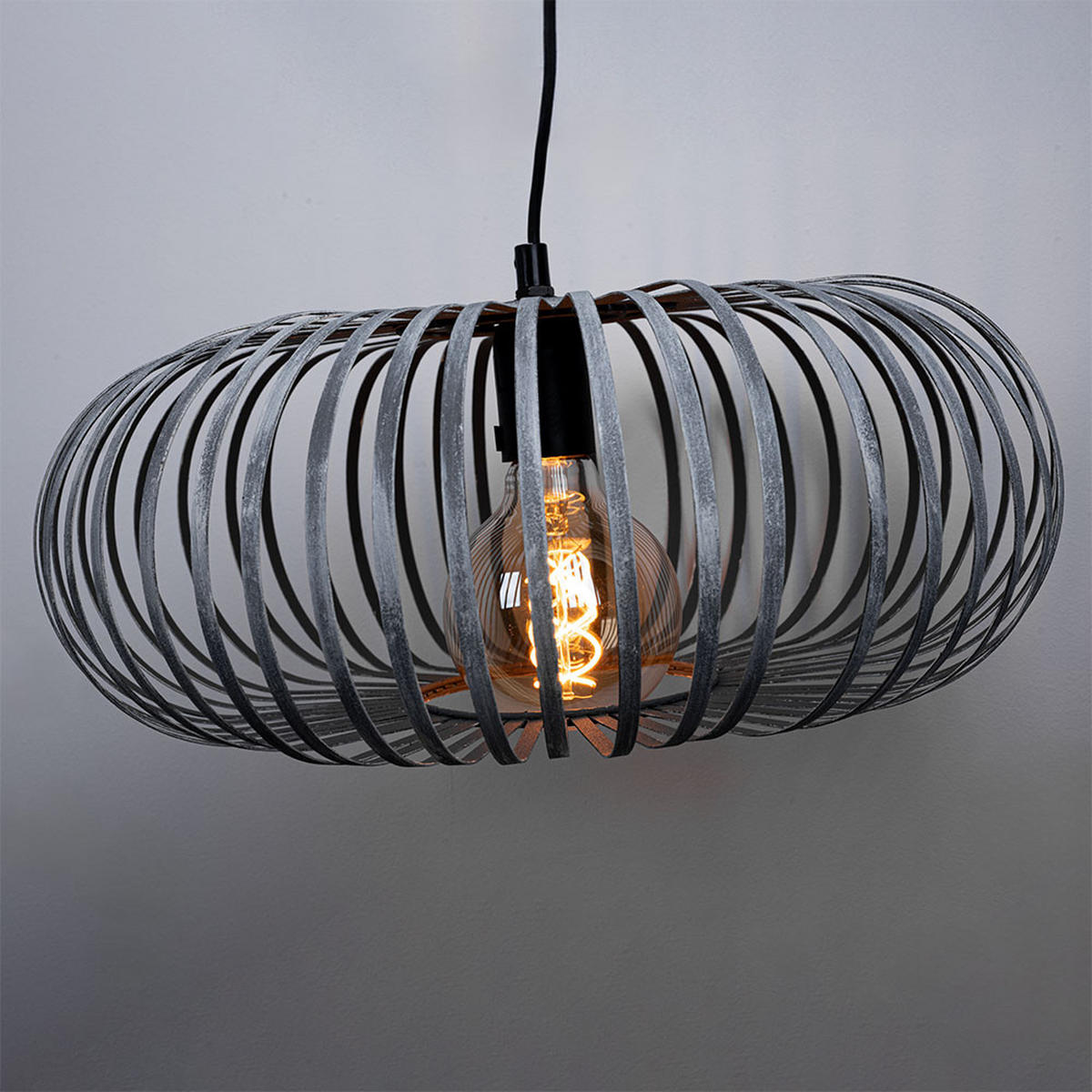 PENDELLEUCHTE JOHANN Grau Metall - Grau, Metall (40/40/150cm)