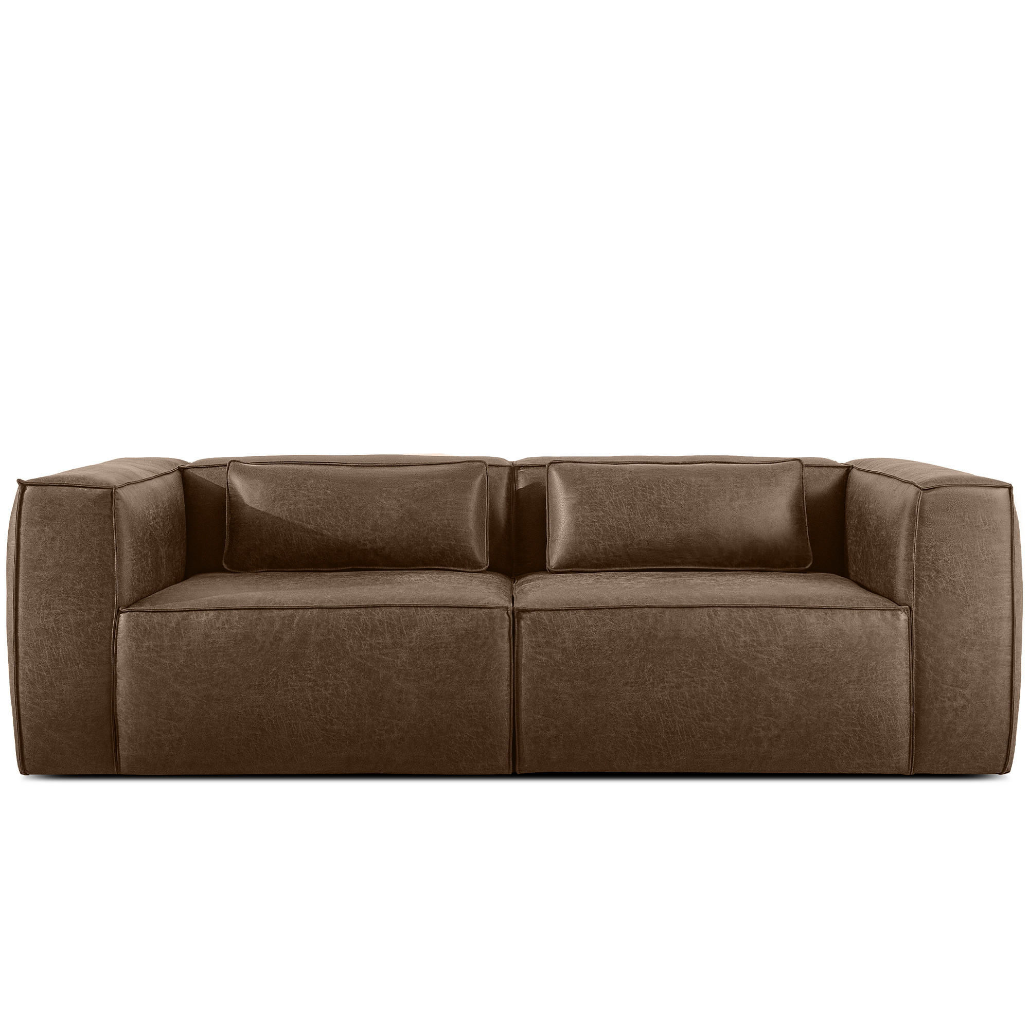 3-SITZER SOFA FEROX, Dunkelbraun - Dunkelbraun, Holz/Holzwerkstoff (240/73/96cm) - KONSIMO®