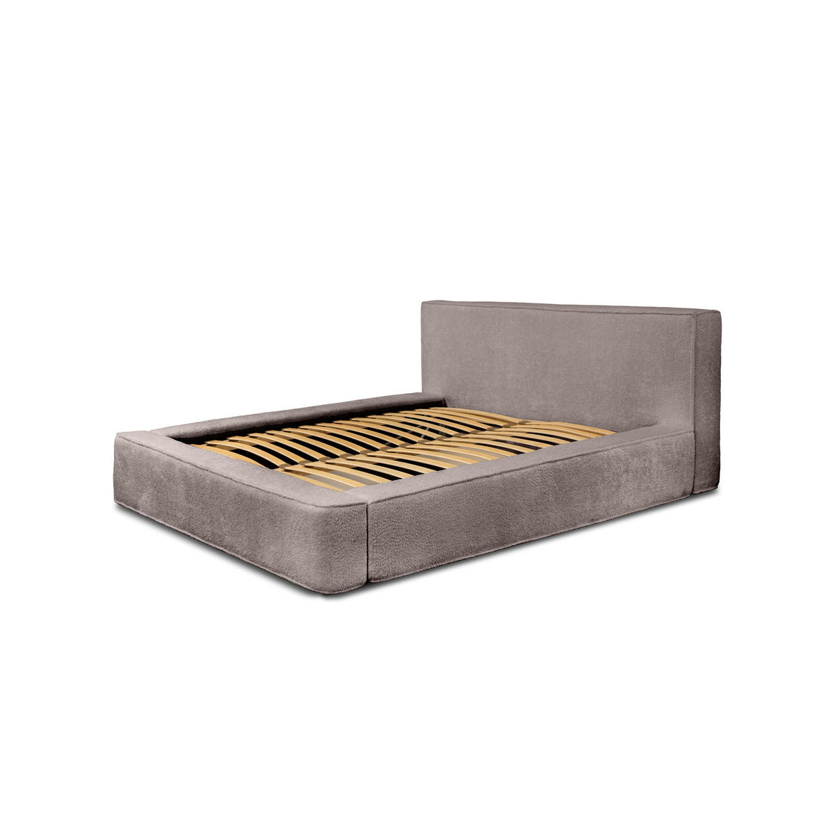 POLSTERBETT Omaha In Euphoria - Beige, Holzwerkstoff/Textil (140/200cm) - Fun Möbel