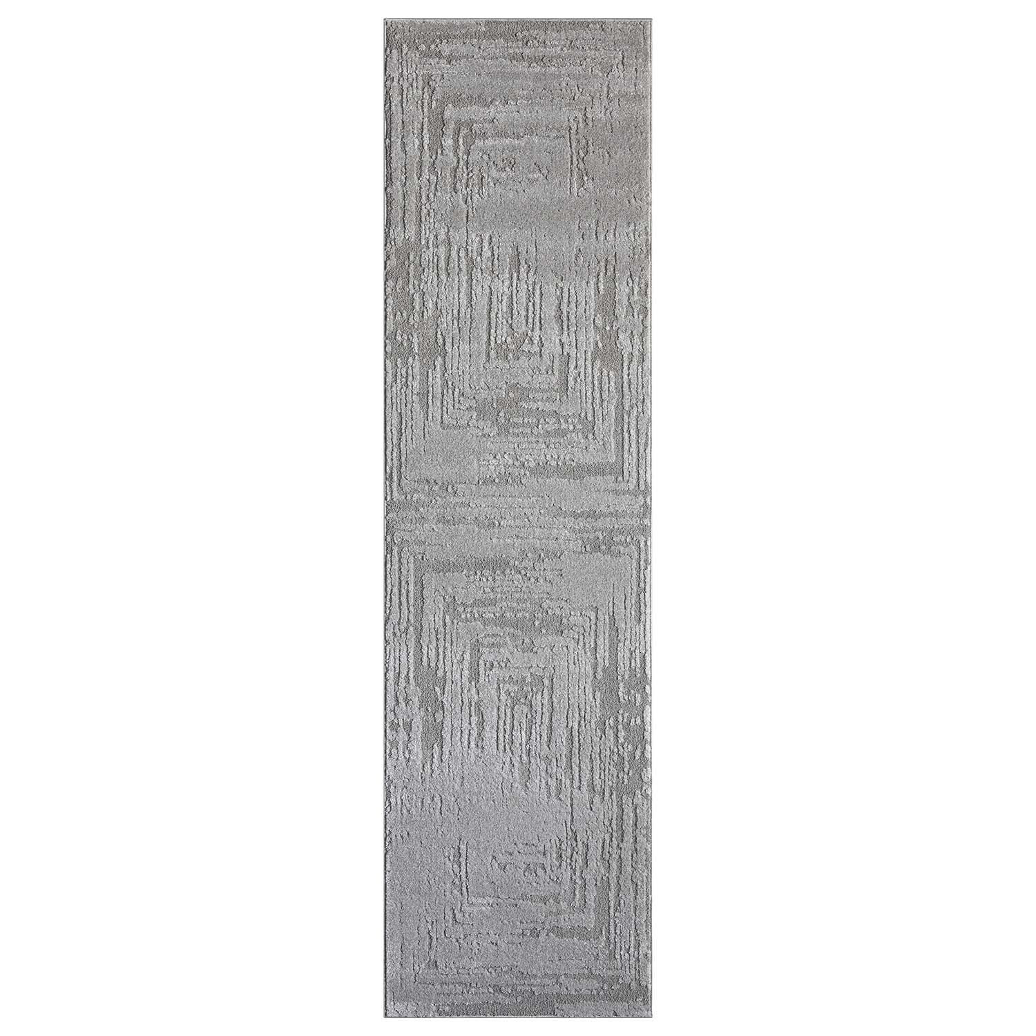 KURZFLOR-TEPPICH Flair 171 Grau 80x300 cm - Grau, Textil (80/300cm) - carpet city