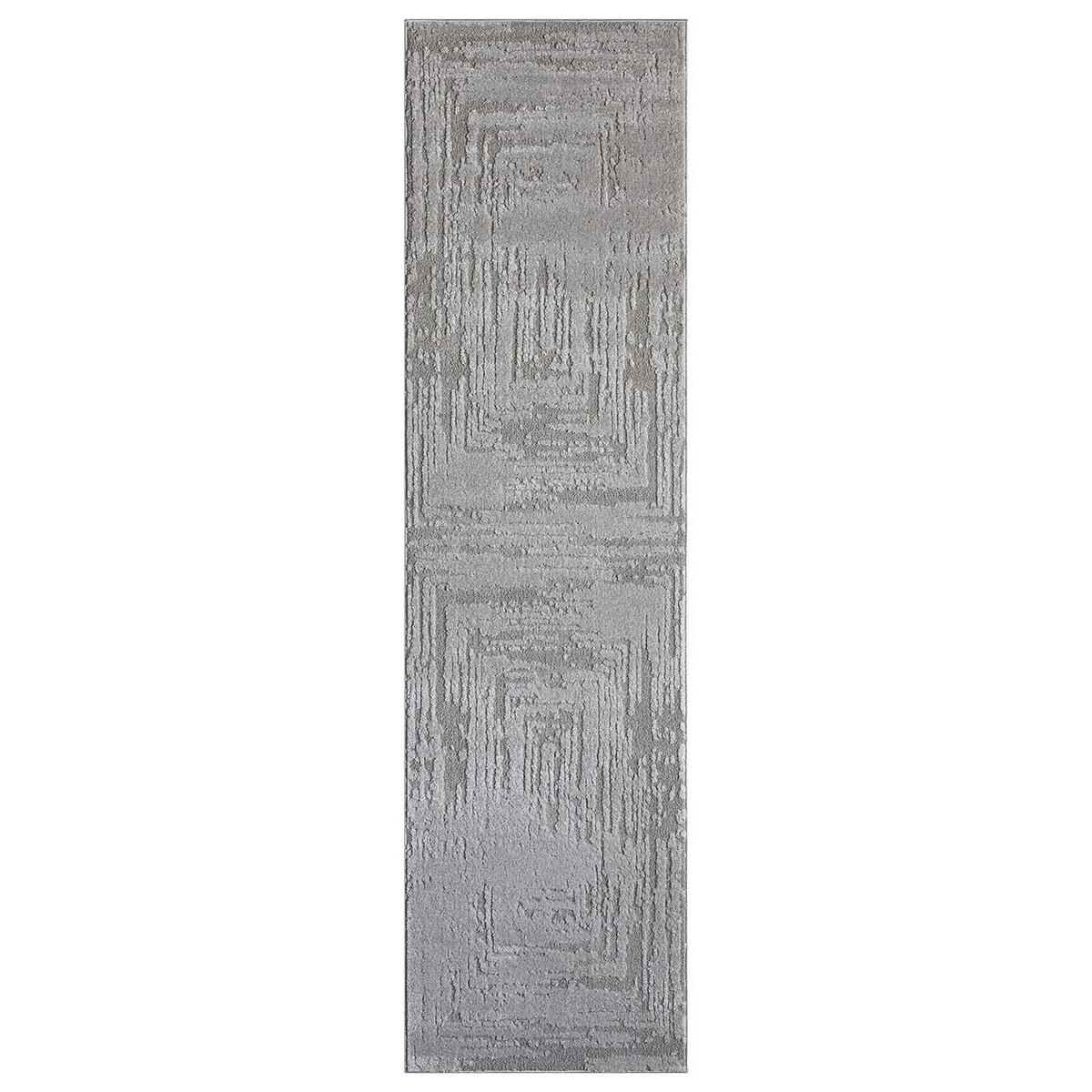 KURZFLOR-TEPPICH Flair 171 Grau 80x300 cm - Grau, Textil (80/300cm) - carpet city