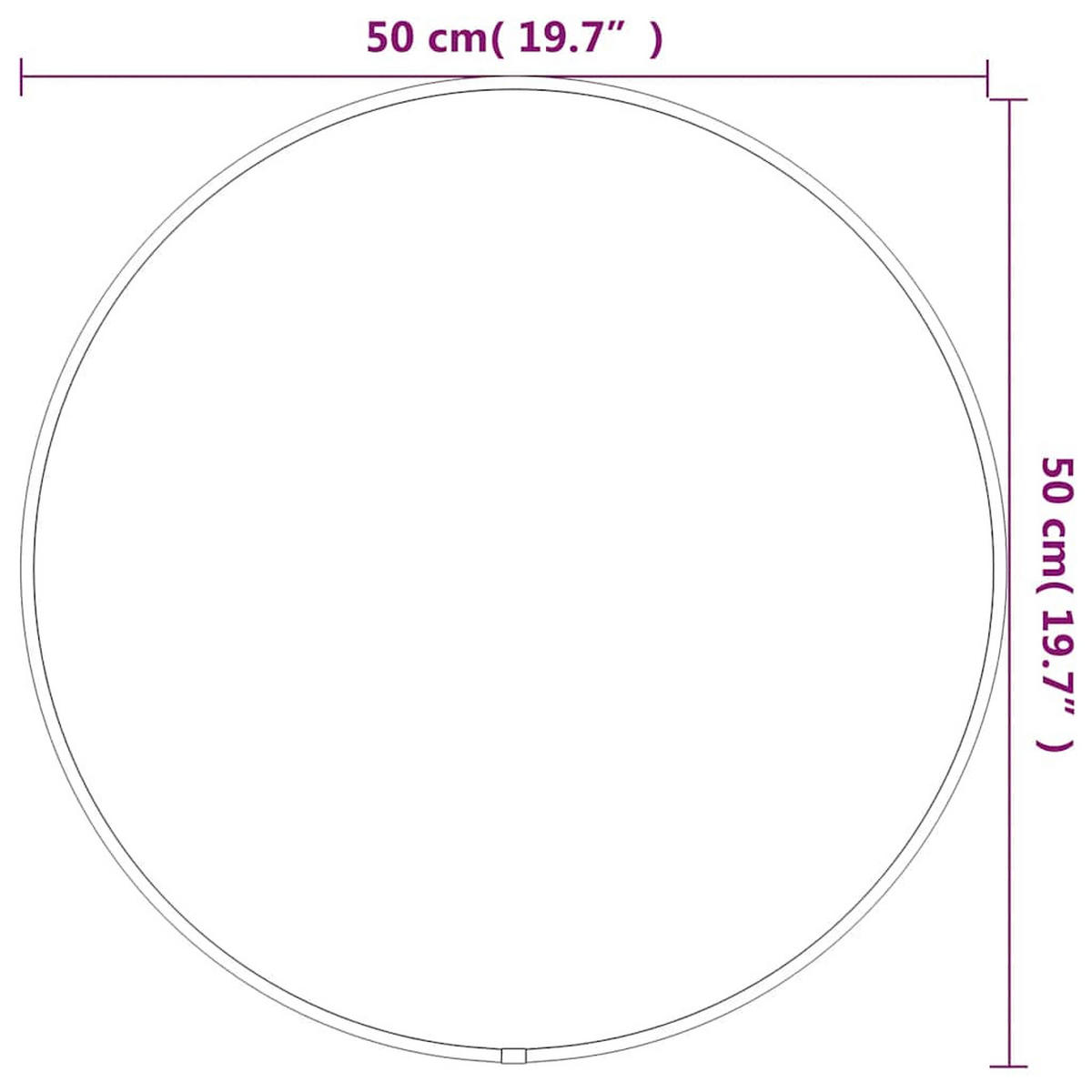 WANDSPIEGEL Golden Ø 50 Cm Rund - Goldfarben, Glas (50/50/50cm) - vidaXL