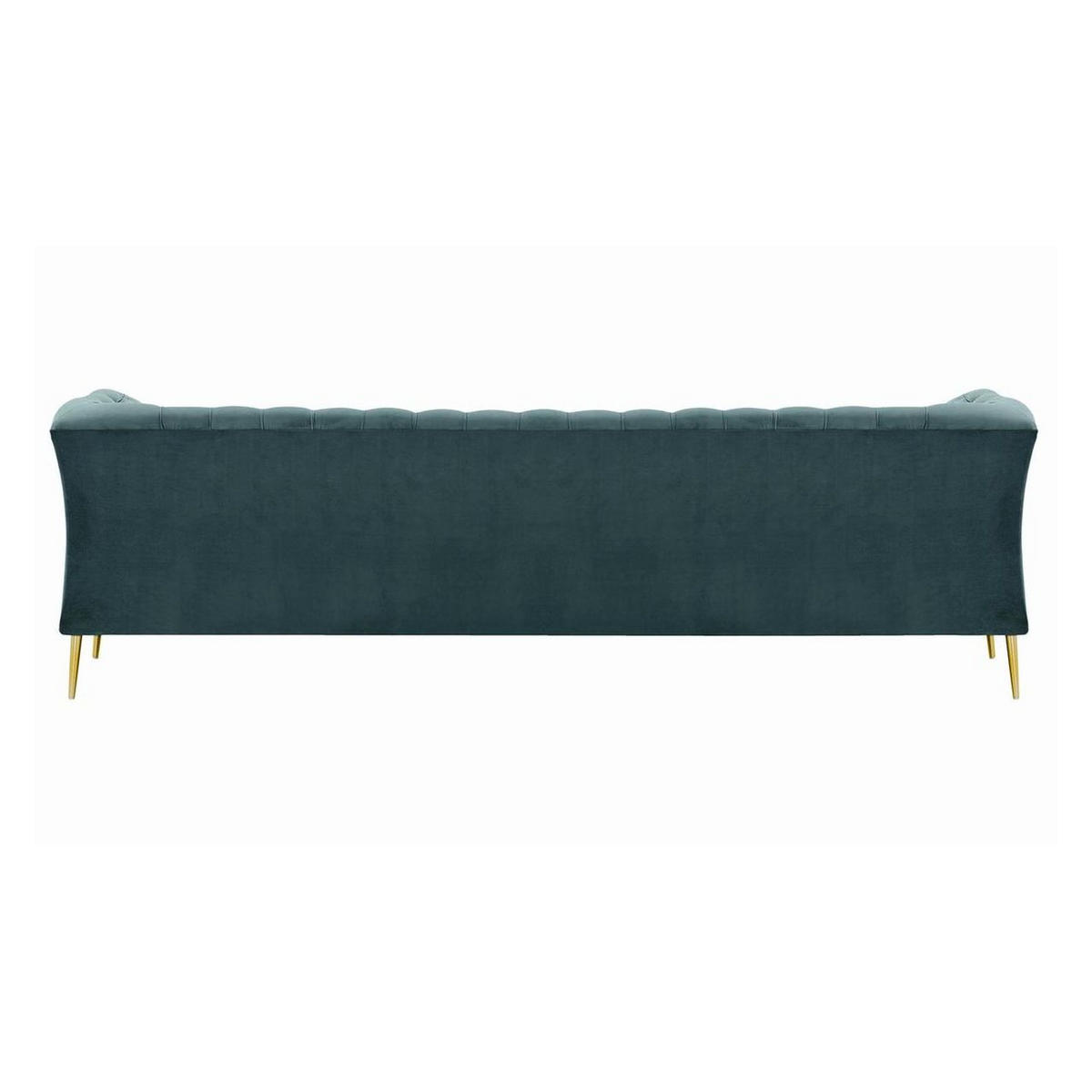 DREISITZER-SOFA Chesterfield Modern-Velluto 12 - Blau, Holz/Textil (248/74/80cm)