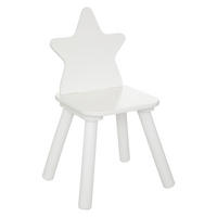 KINDERSTUHL mit sternförmiger Rückenlehne Douceur 31/24,5/49,5 cm - Weiß, Holzwerkstoff (24.5/49.5/31cm) - Atmosphera for kids