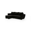 ECKSOFA ZEUS L Monolith 97 Links mit Schlaffunktion - Schwarz, Textil (251/140cm) - Bedante