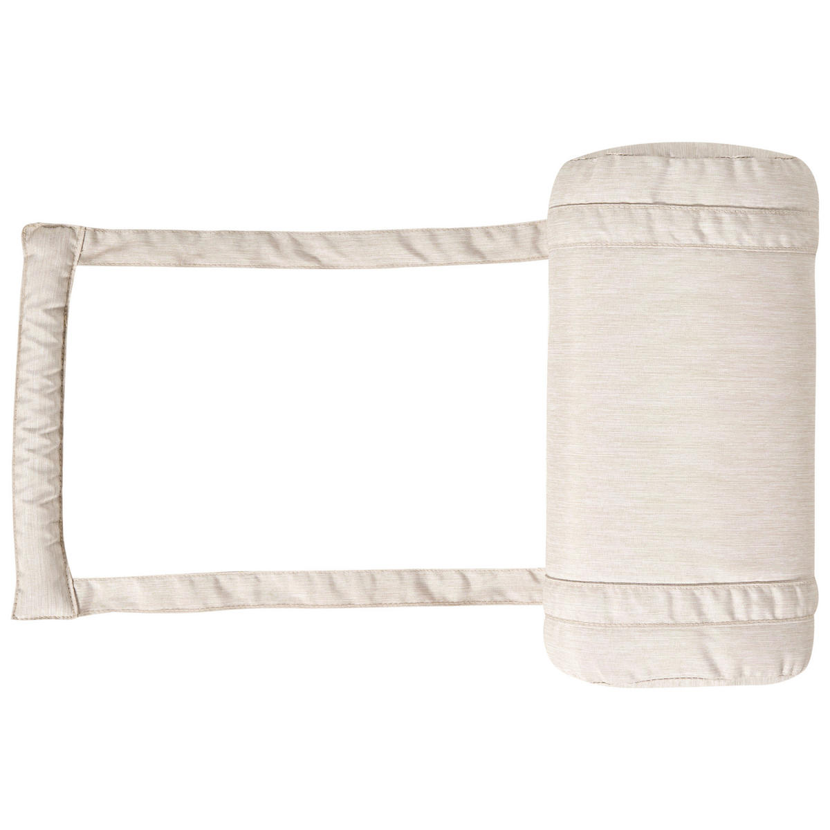 LIEGENAUFLAGE Hellbeige 60/180 cm Brescia Premium - Beige, Textil (180/5/60cm) - Beliani