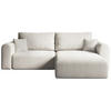 ECKSOFA Kornel mit Schlaffunktion Weiß Boucle - Weiß, Textil (248/165cm) - Bromarkt