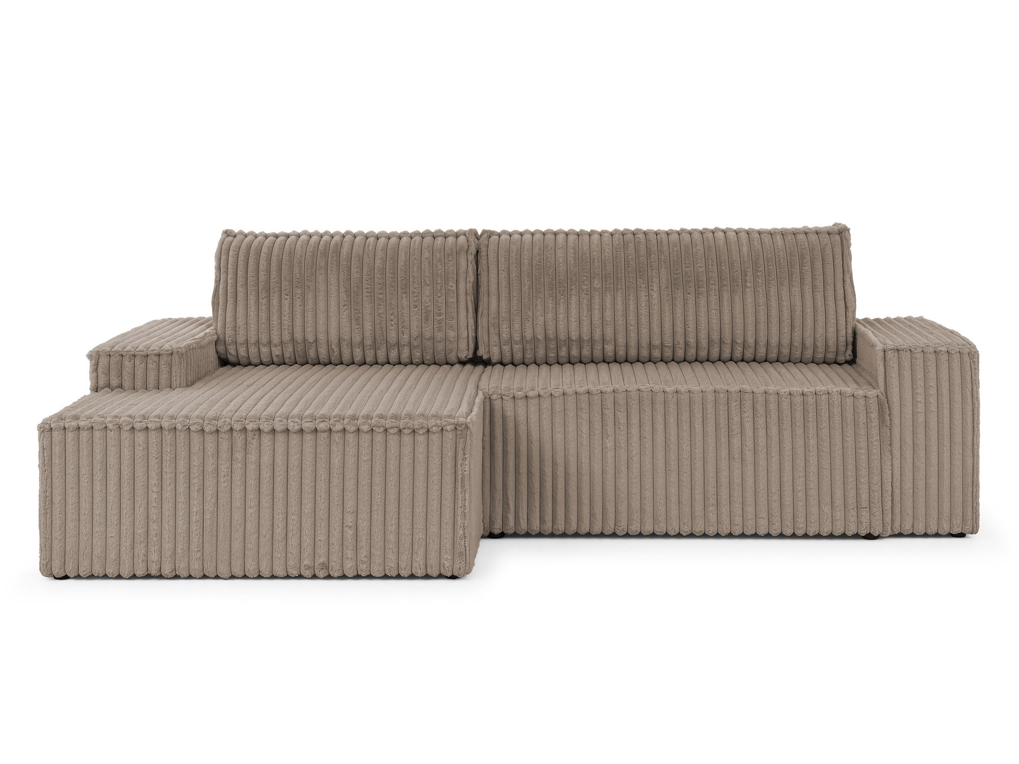 S-Style Ecksofa Taupe 262x149 cm