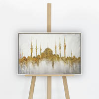 GEMÄLDE Moschee Schattenfugenrahmen Weiß 60x40 cm - Weiß, Holz (60/40cm) - YS-art gallery