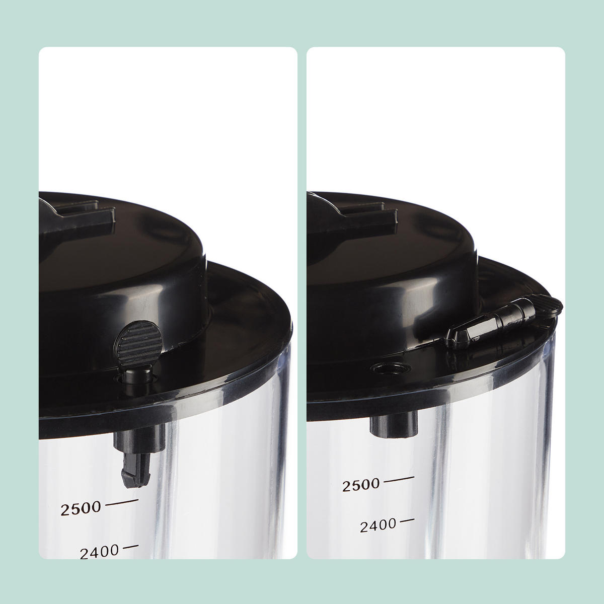 GETRÄNKESPENDER Transparent Schwarz mit Zapfhahn Eisbehälter 2,5 l - Multicolor, Kunststoff (2.5L) - Relaxdays
