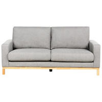 2-SITZER-SOFA grau/hellbraun Siggard - Hellbraun/Grau, Textil (184/84/92cm) - Beliani