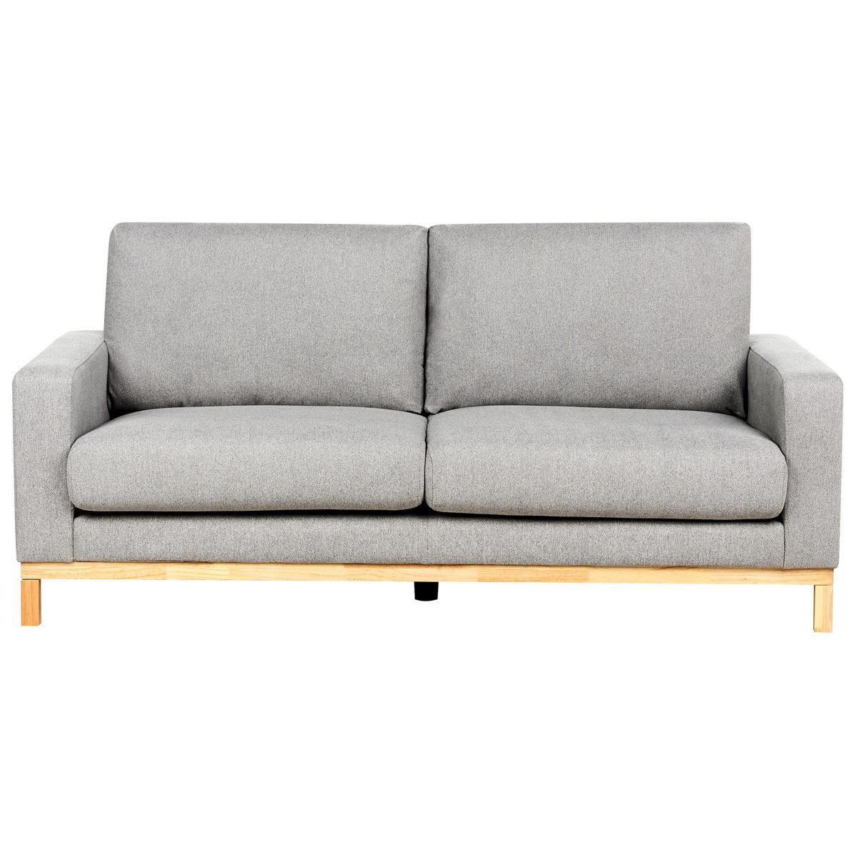 5-SITZER-SOFA SET grau/hellbraun Siggard - Hellbraun/Grau, Textil (92/92/217cm) - Beliani
