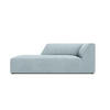 CHAISELONGUE links Ruby aus Cord hellblau - Hellblau, Textil (93/69/180cm) - Micadoni