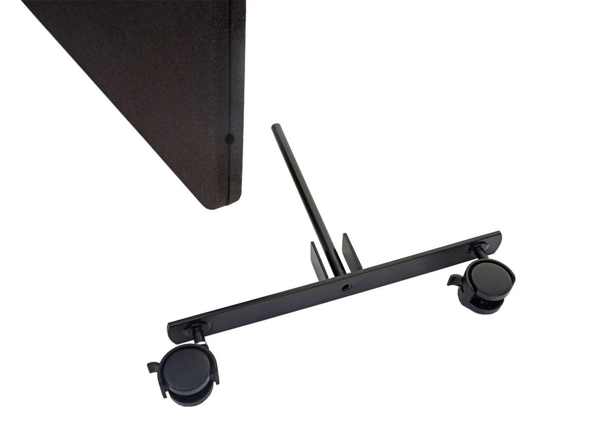 AKKUSTIK-TRENNWAND HxBxT 127x80x39cm doppelwandig rollbar Stoff Braun-Grau - Graubraun, Textil (39/80/127cm) - PROREGAL