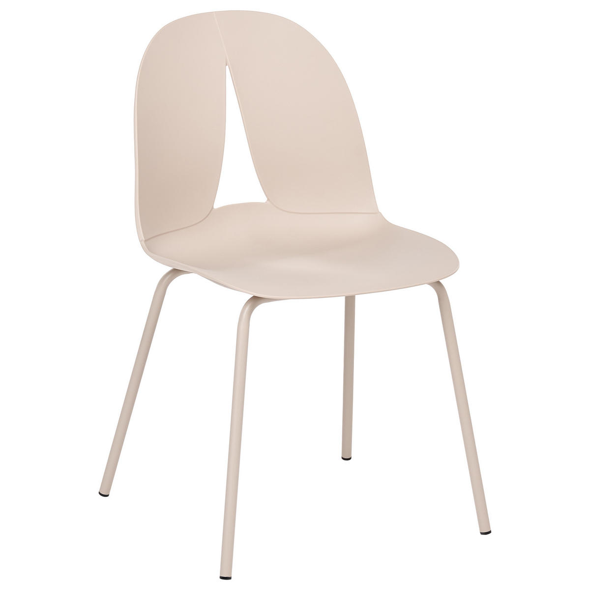 GARTENSTUHL 2er Set ohne Armlehnen Beige Bolgheri - Beige, Kunststoff (49/83/49cm) - Beliani