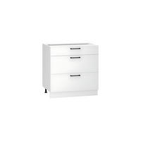 UNTERSCHRANK D80S3 - Dnoria - 3 Schubladen für effiziente Organisation - Weiß, Holz/Metall (80/82/52.4cm) - ROYAL24_MARKT
