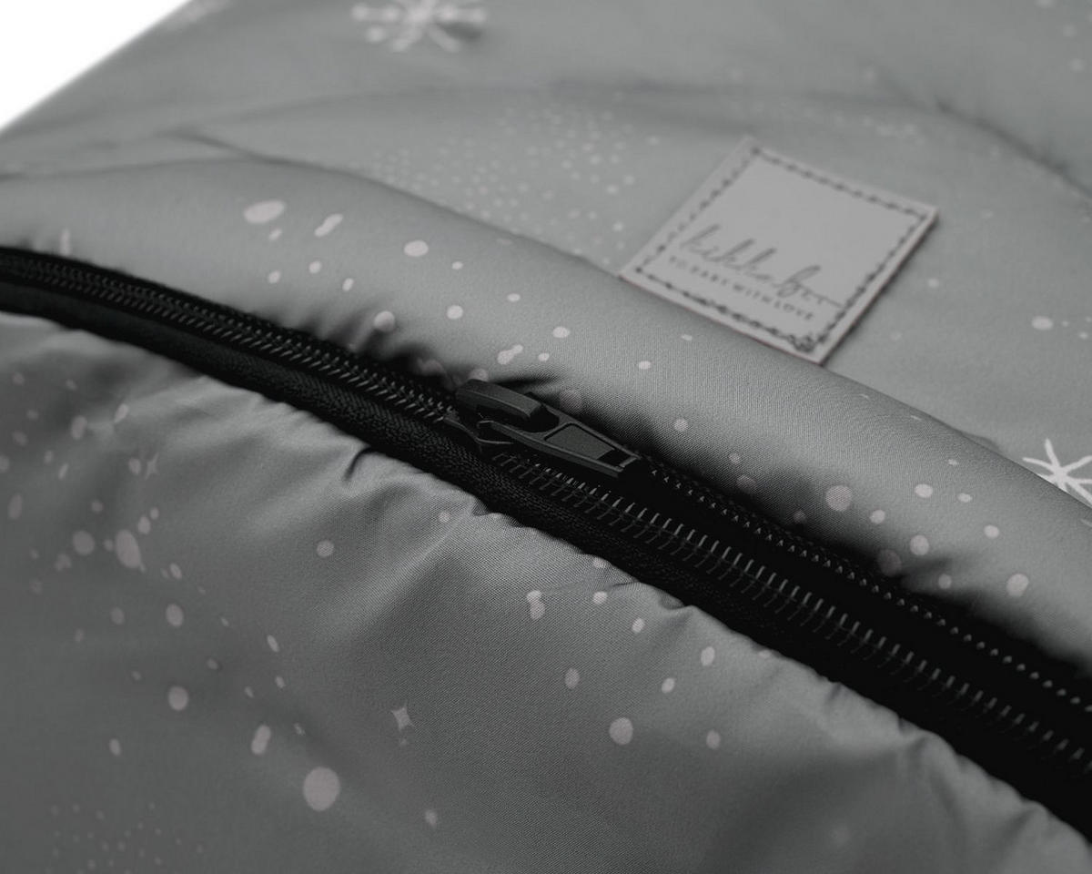 FUSSSACK Trendy grau 5-Punkt-Gurt, Fußabdeckung, ab Geburt, Öffnung am Fußbereich - Grau, Textil (40/1/96cm) - Kikka boo