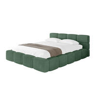 POLSTERBETT mit Bettkasten und Lattenrost, Bett mit Matratze H3/H4, Kopfteil, Boxbett, Doppelbett mit Stauraum - NATA-v1 200x200 Grün - Grün, Holzwerkstoff/Textil (200/200cm) - ALTDECOR