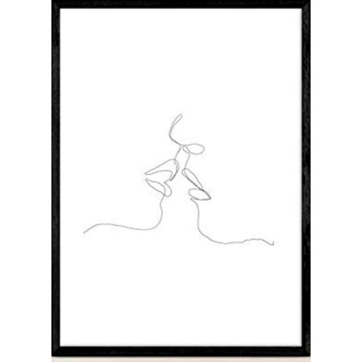 POSTER Nordica Paarkuss A3 Rahmenlos - Klar, Papier (29.7/5/42cm) - Nacnic